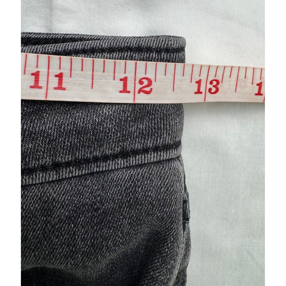 Abercrombie Kids High Rise Wide Leg Jeans Black Size 11/12 Regular Distressed - Picture 7 of 16